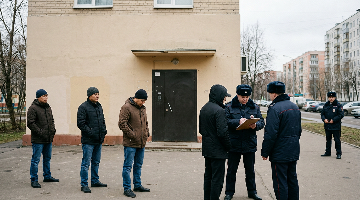 Ximkidagi politsiyaning migratsiya reydi